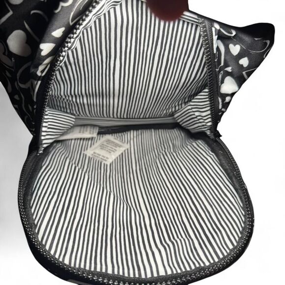 Brighton Endless Love Black & White heart mini backpack adjustable straps - Picture 4 of 7
